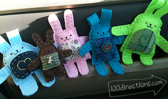 Tiny Felt Bunnies for Easter