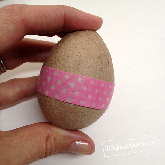 Wrap egg with washi tape