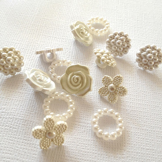 Pretty pearl wedding buttons
