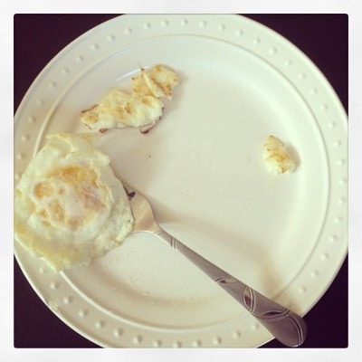 Modern art eggs for breakfast