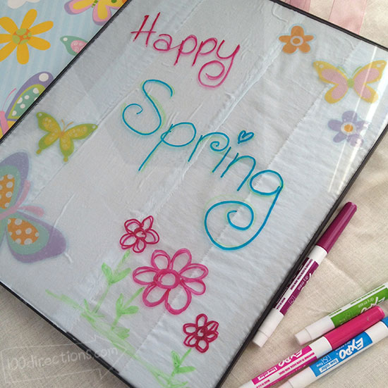 Spring Dry Erase Board 100 Directions