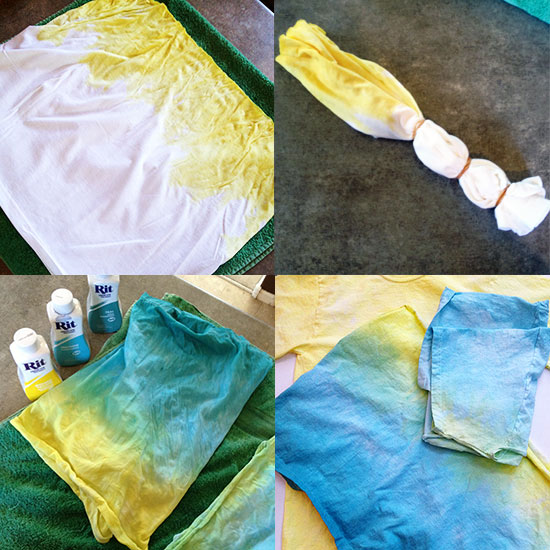 Use Rit Dye to color the t-shirt fabric