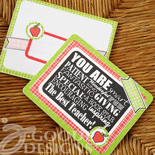 Teacher appreciation card kit designed by Jen Goode