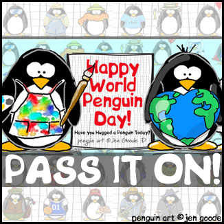 Happy World Penguin Day Penguins by Jen Goode