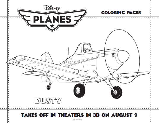 Disney's Planes Activity and coloring pages