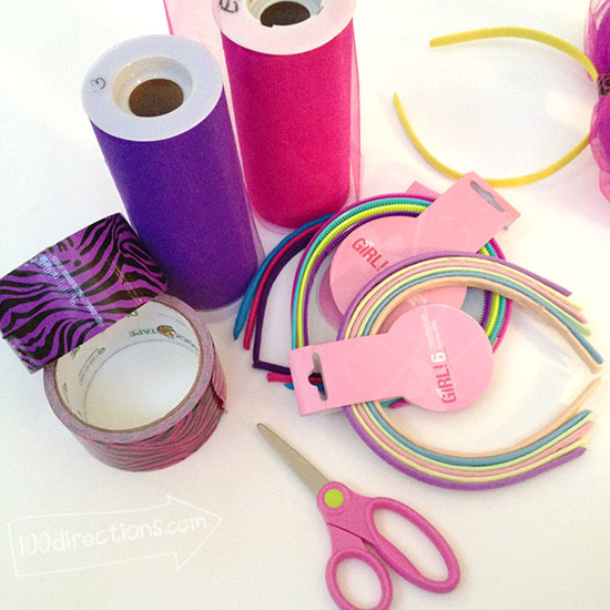 Materials to Make your own party headband