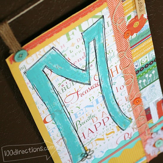 Monogram wall art by Jen Goode