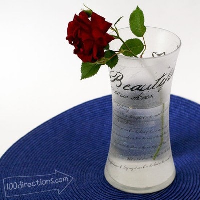 Patriotic Word Art Vase by Jen Goode