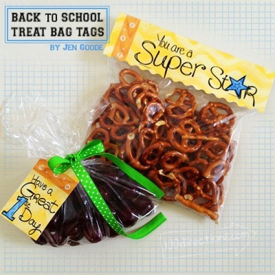 Back to School bag tags by Jen Goode