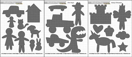 Shadow Puppet printables by Jen Goode