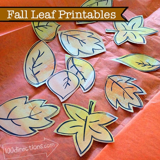 Fall leaf printables by Jen Goode