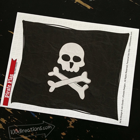 Printable pirate flag by Jen Goode