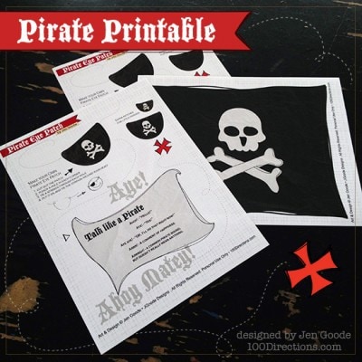 Pirate printables by Jen Goode