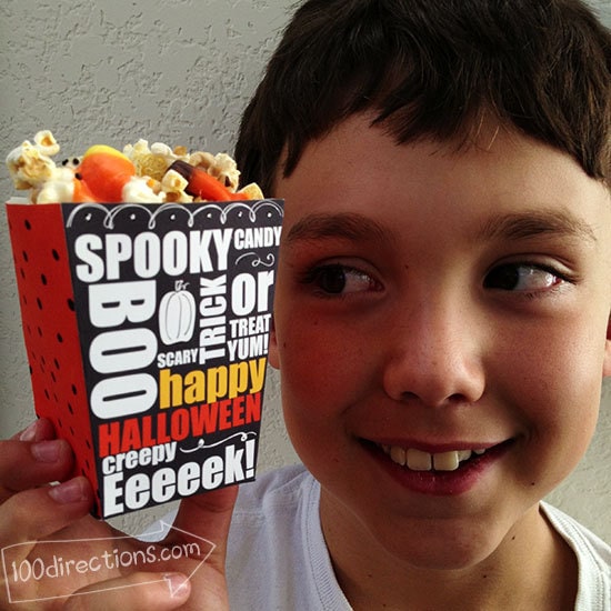 Such a cute kid... I mean, little popcorn box