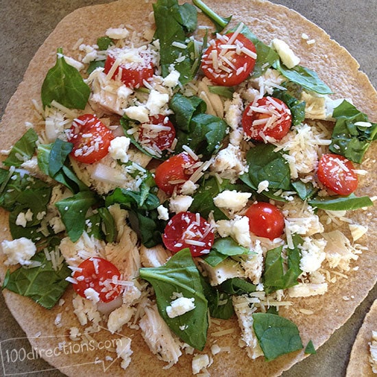 Quesadilla with feta cheese