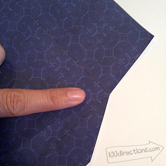 Fold lines printed on envelope