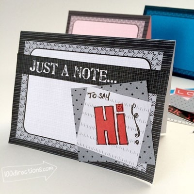Make your own card - patterned gray card kit by Jen Goode