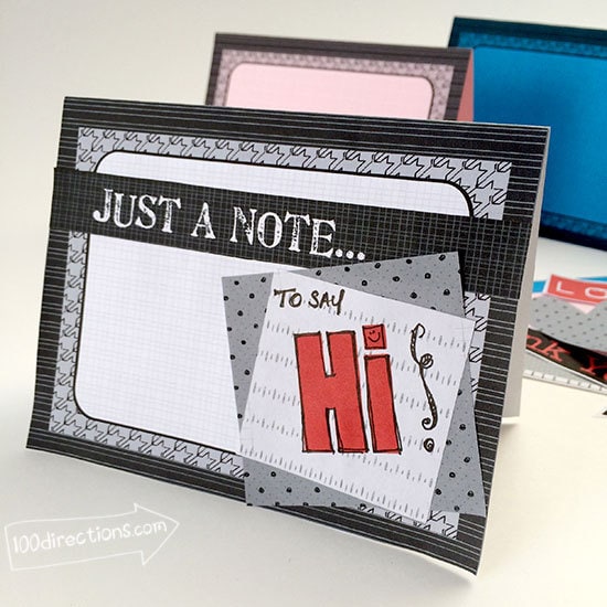 Make your own greeting cards with this printable card kit by Jen Goode