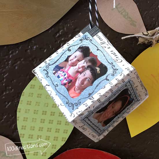 Make a photo ornament with paper
