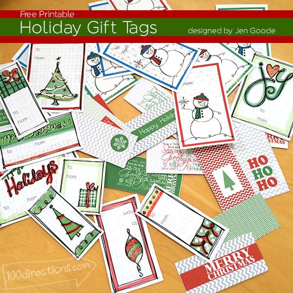 Holiday Gift Tags designed by Jen Goode