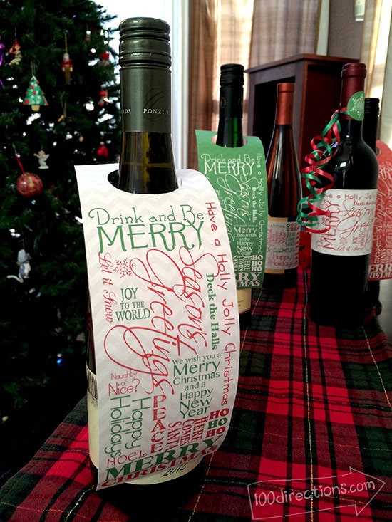 Christmas word art gift tags by Jen Goode