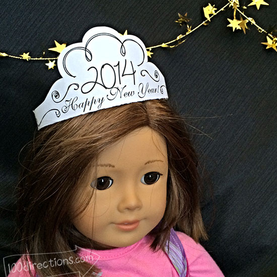 New years eve crown for 18" dolls