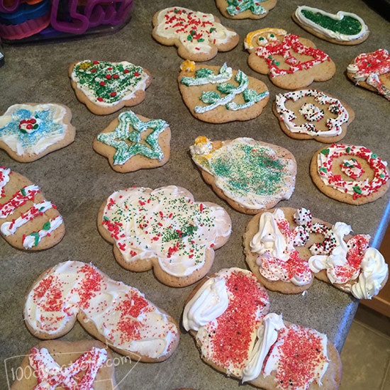 Decorated sugar cookies