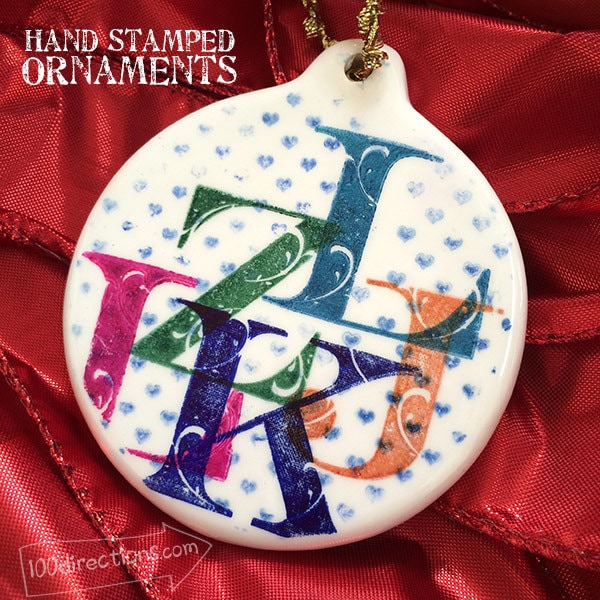 Make Hand Stamped Ornaments