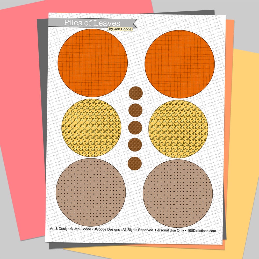 Fall colored art circles