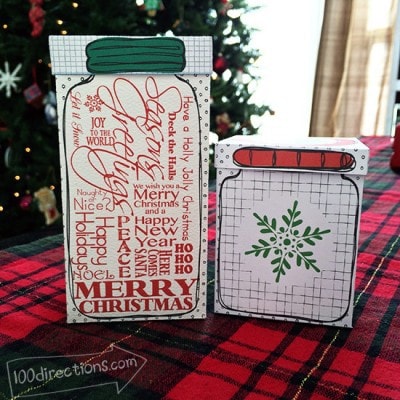 Mason Jar Gift Box Printables - 100 Directions