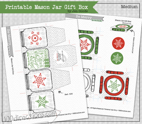 Printable Mason Jar Gift Box by Jen Goode Medium