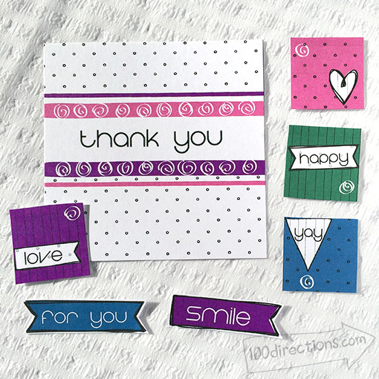 Print your own Thank you cards designed by Jen Goode