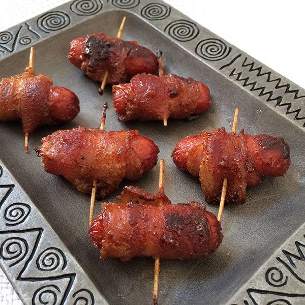 Bacon wrapped smokies