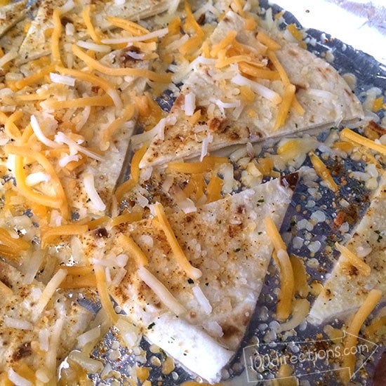 Sprinkle shredded cheese on top