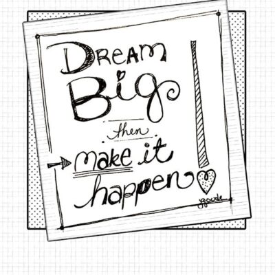 Dream Big mini art print by Jen Goode