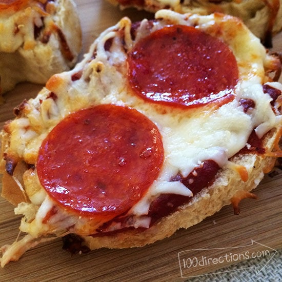 French bread pepperoni pizza