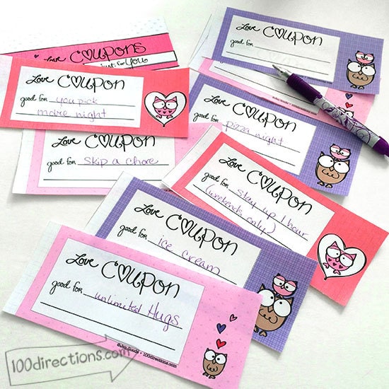 Owl Love You coupon printables by Jen Goode