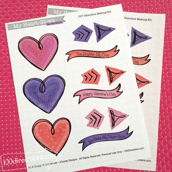 Printable Valentine Kit by Jen Goode