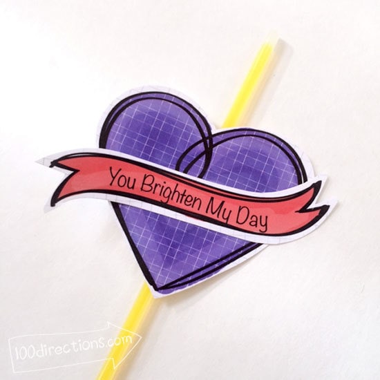 Make a glow stick Valentine