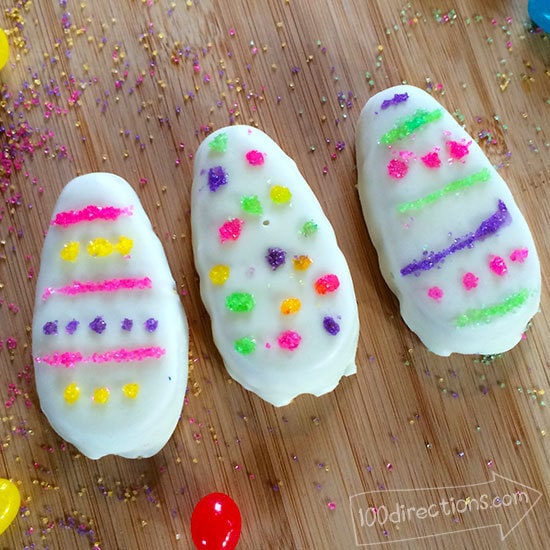 Sprinkle painted REESE'S White Chocolate Eggs