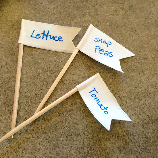 Make your own mini garden label flags