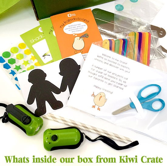 Inside our Kiwi Crate box of creative fun for kids