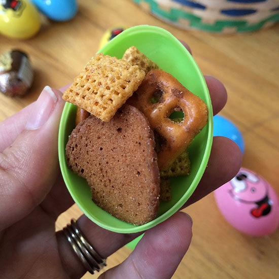 Chex mix is a great treat to fill plastic Easter Eggs