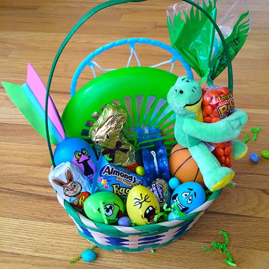 Easter basket made entirely from King Soopers items