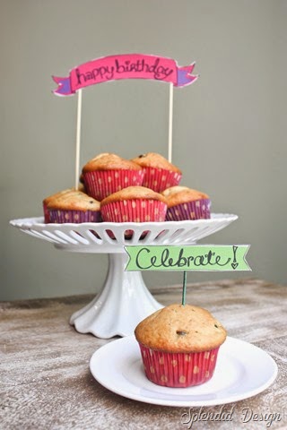 Birthday Muffins by Megan from Splendid Design