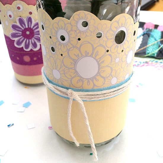 Decorate jars and glasses
