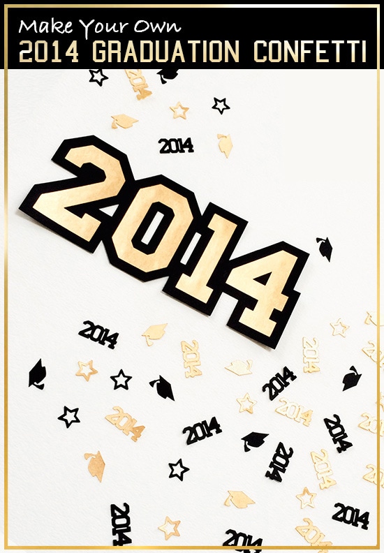 Make 2014 graduation confetti and party decor