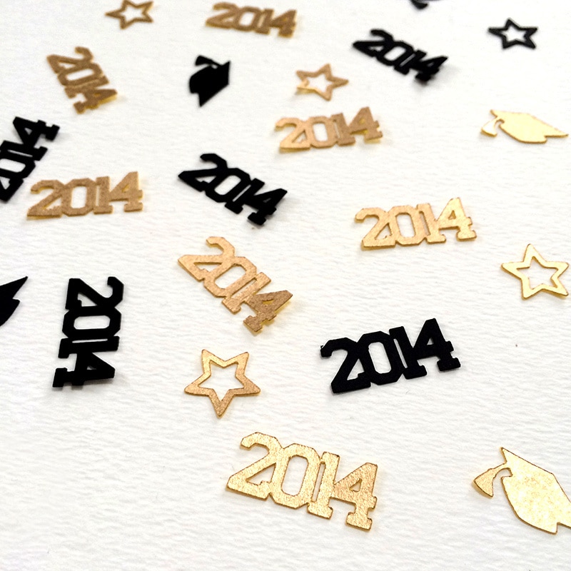 Make your own 2014 Graduation Confetti