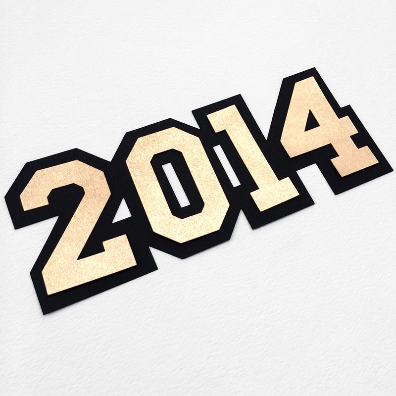 Custom 2014 cut out with your Cricut