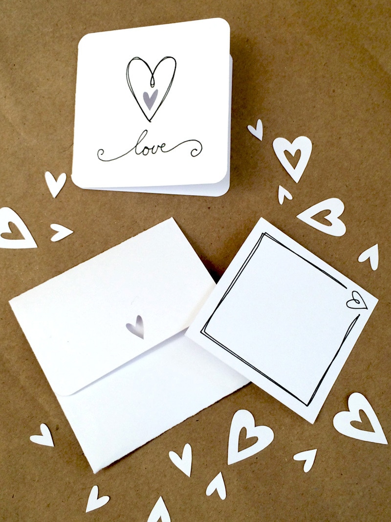Mini love note kit designed by Jen Goode for Cricut